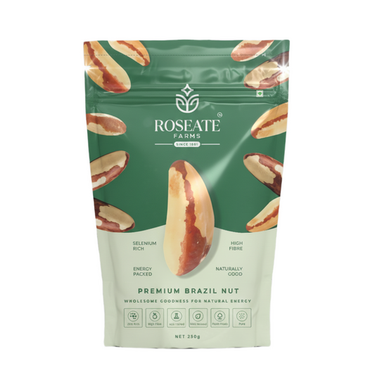 Roseate Farms Premium Brazil Nuts 250g | Selenium Rich Superfood