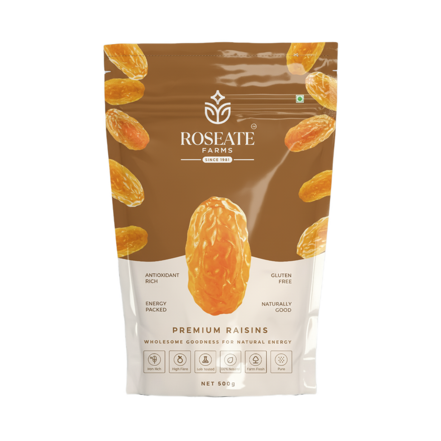 Roseate Farms Premium Raisins 500g | Kishmish/Kismis