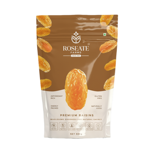 Roseate Farms Premium Raisins 500g | Kishmish/Kismis