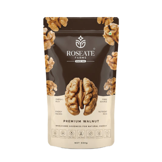 Roseate Farms Premium Walnuts 500g | Walnut Kernels/Akhrot Giri
